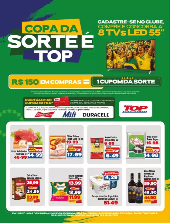 Catálogo Rede Top | Ofertas exclusivas e pechinchas | 2026-07-13T00:00:00.000Z - 2026-07-16T00:00:00.000Z