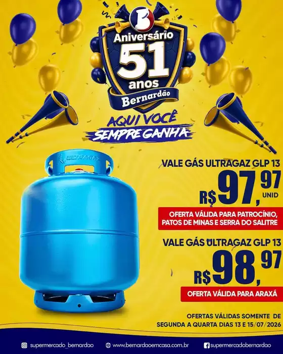 Catálogo Supermercado Bernardão | Ampla seleção de ofertas | 2026-07-13T00:00:00.000Z - 2026-07-15T00:00:00.000Z