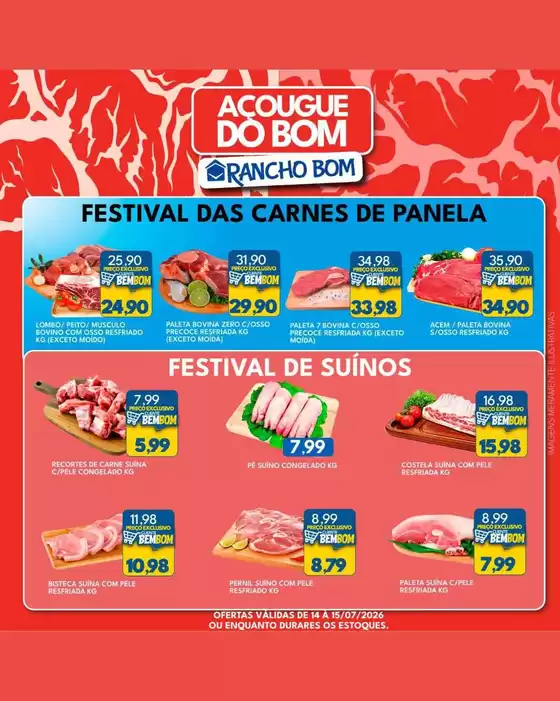 Catálogo Rancho Bom Supermercados | Ótima oferta para caçadores de pechinchas | 2026-07-14T00:00:00.000Z - 2026-07-15T00:00:00.000Z