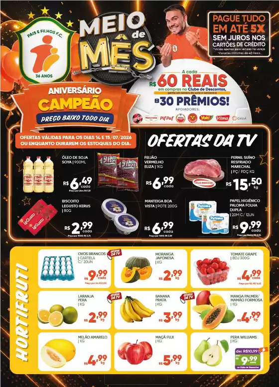 Catálogo Pais e Filhos Supermercados | Encarte Pais e Filhos Supermercados | 2026-07-14T00:00:00.000Z - 2026-07-15T00:00:00.000Z