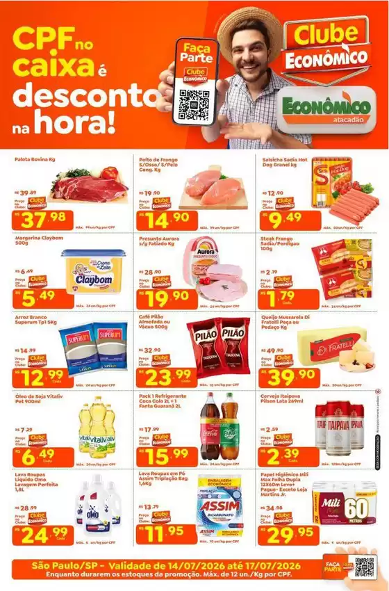 Catálogo Econômico Atacadão em Campo Largo | Tabloide Econômico Atacadão - SP | 2026-07-14T00:00:00.000Z - 2026-07-17T00:00:00.000Z