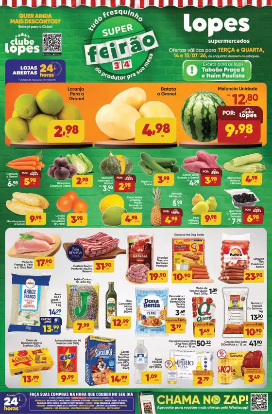 Catálogo Lopes Supermercados | SUPER FEIRÃO - TERÇA E QUARTA | 2026-07-14T00:00:00.000Z - 2026-07-15T00:00:00.000Z