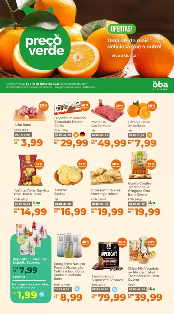 Catálogo Oba Hortifruti | Melhores ofertas para compradores econômicos | 2026-07-14T00:00:00.000Z - 2026-07-16T00:00:00.000Z