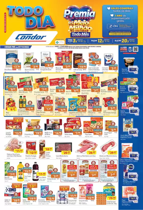 Catálogo Supermercados Condor em Campo Mourão | Melhores ofertas para todos os clientes | 2026-07-14T00:00:00.000Z - 2026-07-17T00:00:00.000Z