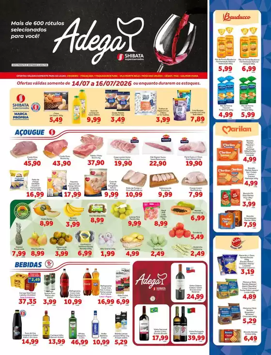 Catálogo Shibata Supermercados | Ótima oferta para todos os clientes | 2026-07-14T00:00:00.000Z - 2026-07-16T00:00:00.000Z