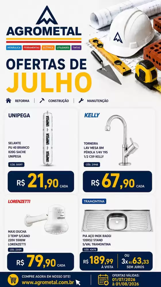 Catálogo Agrometal | Agrometal ofertas de Julho | 2026-07-15T00:00:00.000Z - 2026-08-01T00:00:00.000Z