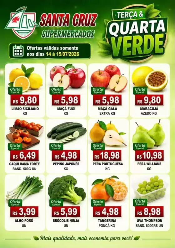 Catálogo Santa Cruz Supermercados | Terça E Quarta Verde | 2026-07-15T00:00:00.000Z - 2026-07-15T00:00:00.000Z
