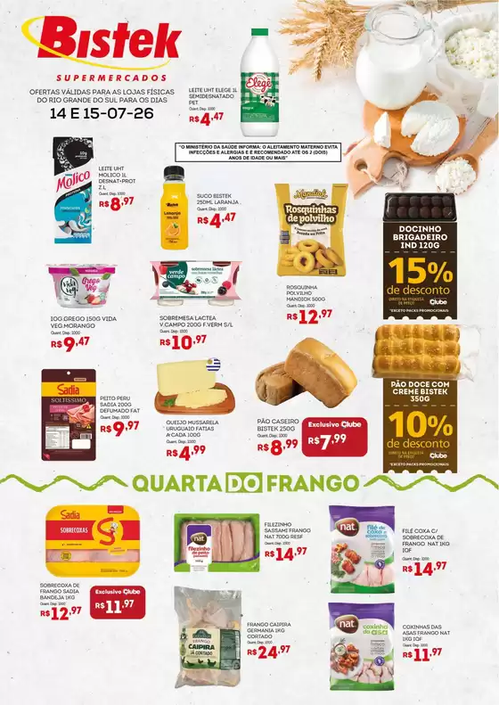 Catálogo Bistek Supermercados | Melhores ofertas para compradores econômicos | 2026-07-14T00:00:00.000Z - 2026-07-15T00:00:00.000Z