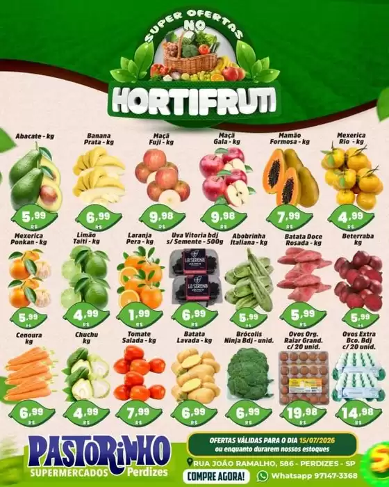 Catálogo Supermercado Pastorinho | Nossas melhores ofertas para você | 2026-07-15T00:00:00.000Z - 2026-07-15T00:00:00.000Z