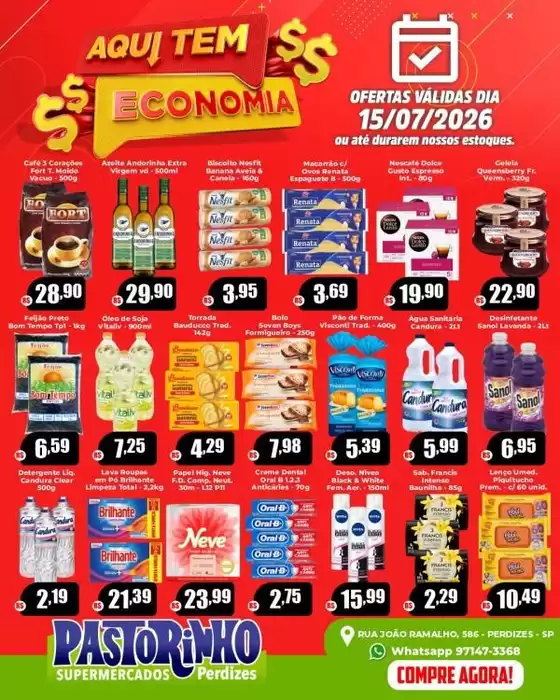 Catálogo Supermercado Pastorinho | Pechinchas e ofertas atuais | 2026-07-15T00:00:00.000Z - 2026-07-15T00:00:00.000Z