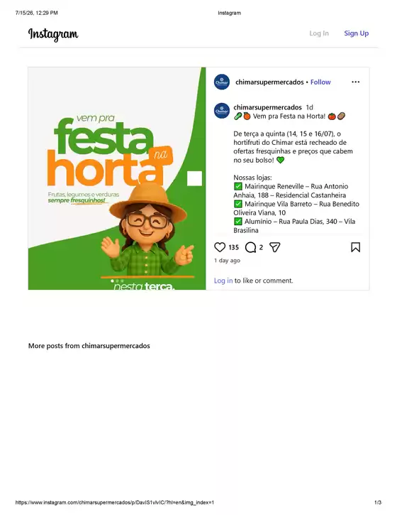 Catálogo Chimar Supermercados | Vem pra festa hosta  | 2026-07-15T00:00:00.000Z - 2026-07-16T00:00:00.000Z