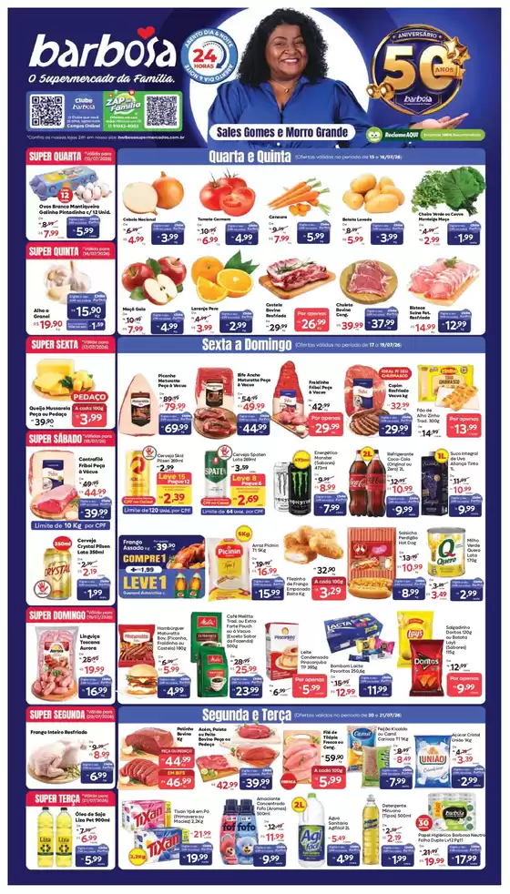 Catálogo Barbosa Supermercados | Ofertas Exclusivas Para As Lojas Sales Gomes e Morro Grande | 2026-07-15T00:00:00.000Z - 2026-07-21T00:00:00.000Z