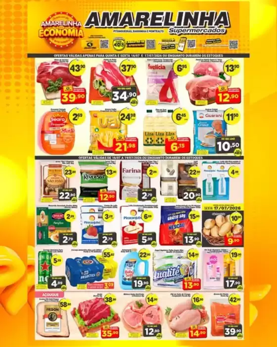 Catálogo Amarelinha Supermercados | Amarelinha tem Economia | 2026-07-16T00:00:00.000Z - 2026-07-19T00:00:00.000Z