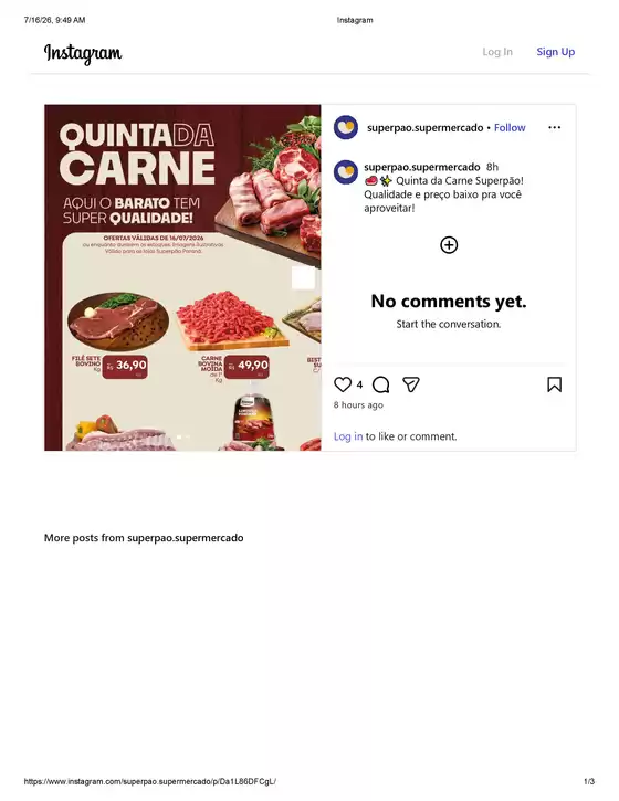 Catálogo Superpão | Quinta da Carne | 2026-07-16T00:00:00.000Z - 2026-07-16T00:00:00.000Z