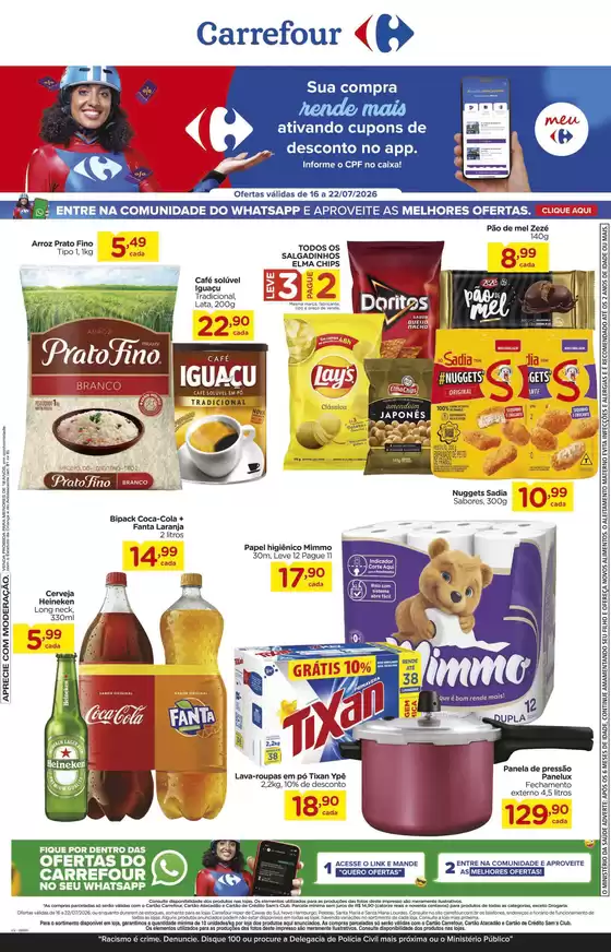 Catálogo Carrefour em Luzerna | Ofertas para caçadores de pechinchas | 2026-07-16T00:00:00.000Z - 2026-07-22T00:00:00.000Z