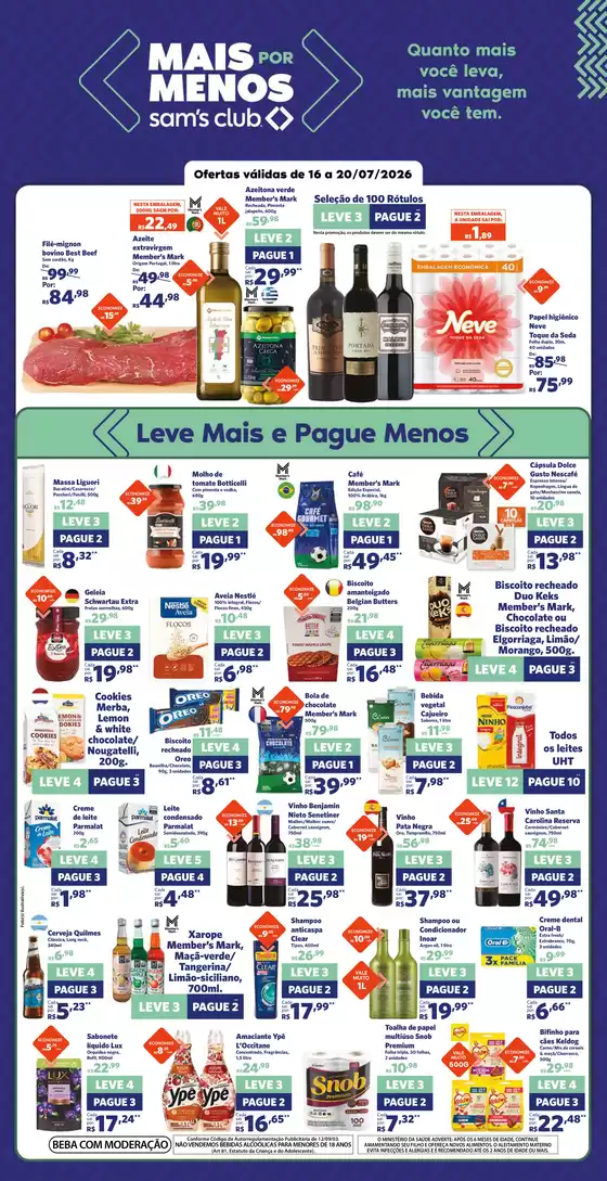 Catálogo Sam's Club | Novas ofertas para descobrir | 2026-07-16T00:00:00.000Z - 2026-07-20T00:00:00.000Z