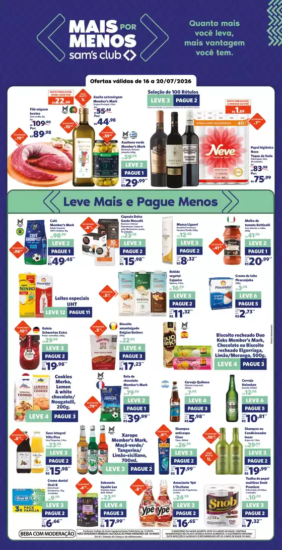Catálogo Sam's Club | Pechinchas e ofertas atuais | 2026-07-16T00:00:00.000Z - 2026-07-20T00:00:00.000Z