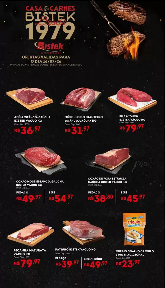 Catálogo Bistek Supermercados | Ofertas para caçadores de pechinchas | 2026-07-16T00:00:00.000Z - 2026-07-16T00:00:00.000Z