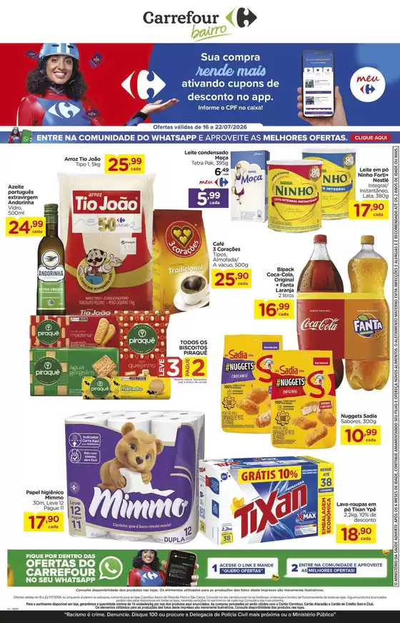 Catálogo Carrefour Bairro | Descubra ofertas atraentes | 2026-07-16T00:00:00.000Z - 2026-07-22T00:00:00.000Z