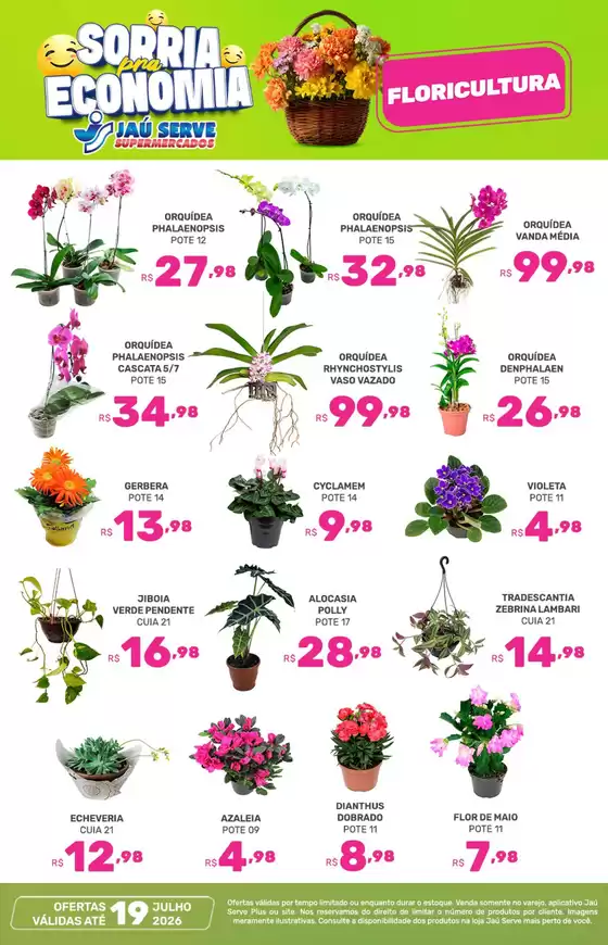 Catálogo Supermercados Jaù Serve | Florist | 2026-07-16T00:00:00.000Z - 2026-07-19T00:00:00.000Z