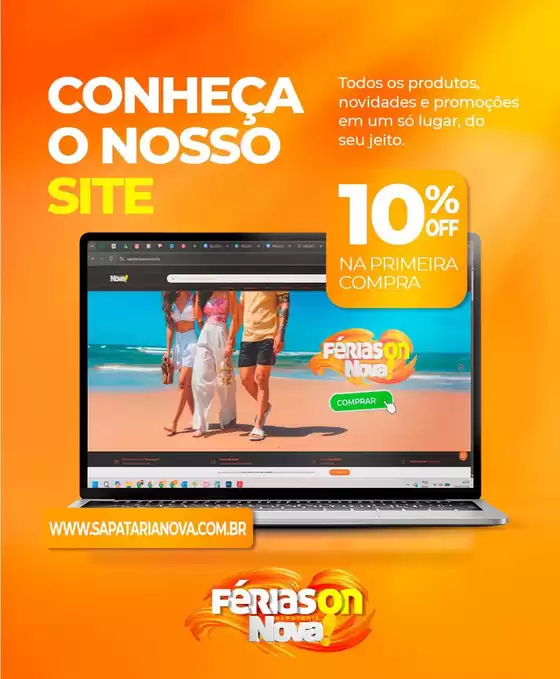 Catálogo Sapataria Nova | 10% no primeira compra | 2026-07-16T00:00:00.000Z - 2026-08-16T00:00:00.000Z