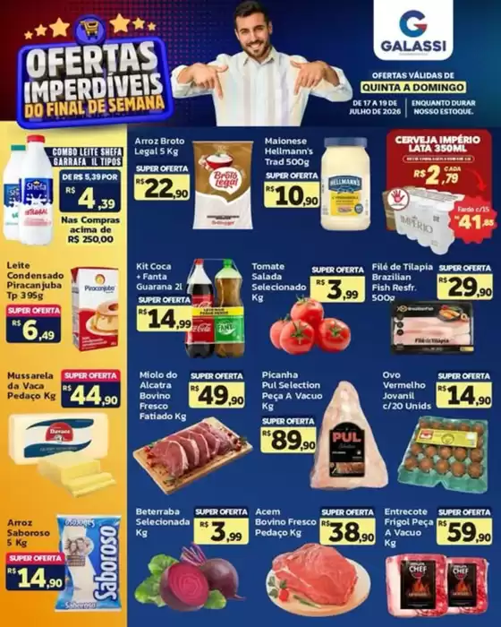 Catálogo Supermercados Galassi | OFERTAS IMPERDÍVEIS DO FINAL DE SEMANA | 2026-07-17T00:00:00.000Z - 2026-07-19T00:00:00.000Z