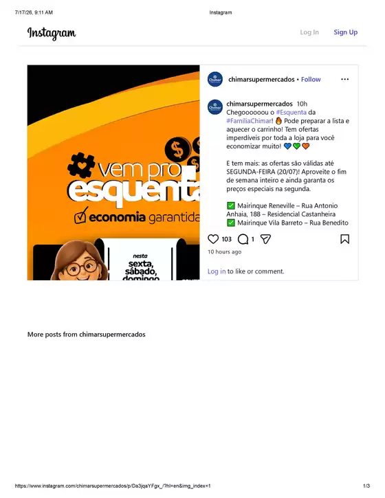 Catálogo Chimar Supermercados | Vem pro Esquenta | 2026-07-17T00:00:00.000Z - 2026-07-20T00:00:00.000Z