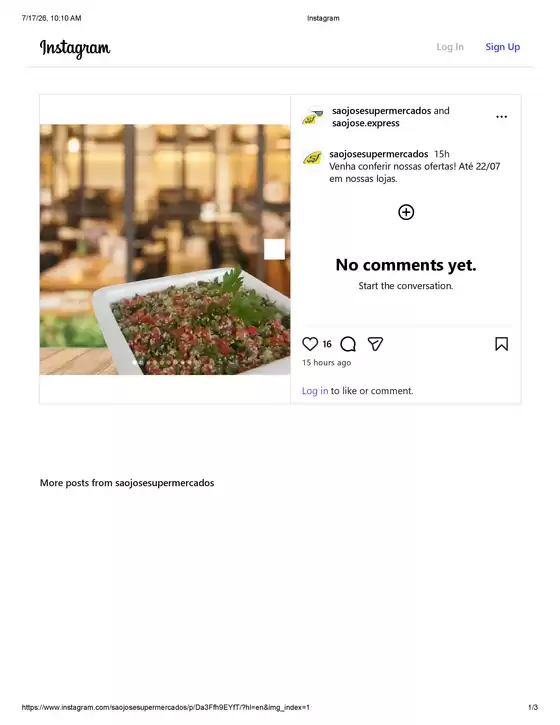 Catálogo São José Supermercados | Venha conferir nossas ofertas! | 2026-07-17T00:00:00.000Z - 2026-07-22T00:00:00.000Z