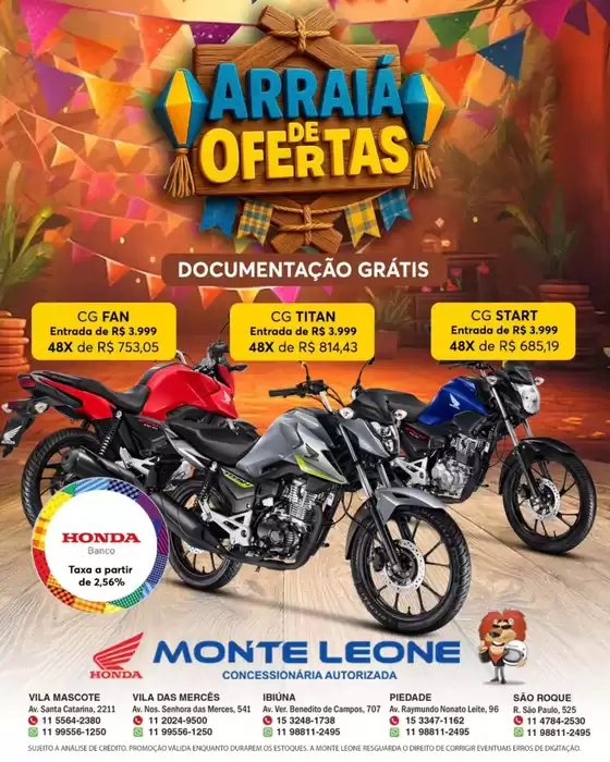 Catálogo Monte Leone Motos | Ofertas Monte Leone Motos | 2026-07-17T00:00:00.000Z - 2026-08-01T00:00:00.000Z