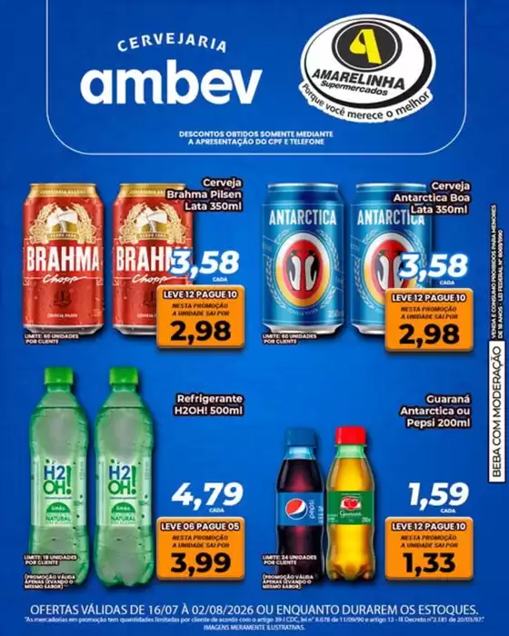 Catálogo Amarelinha Supermercados | Ofertas exclusivas | 2026-07-17T00:00:00.000Z - 2026-08-02T00:00:00.000Z