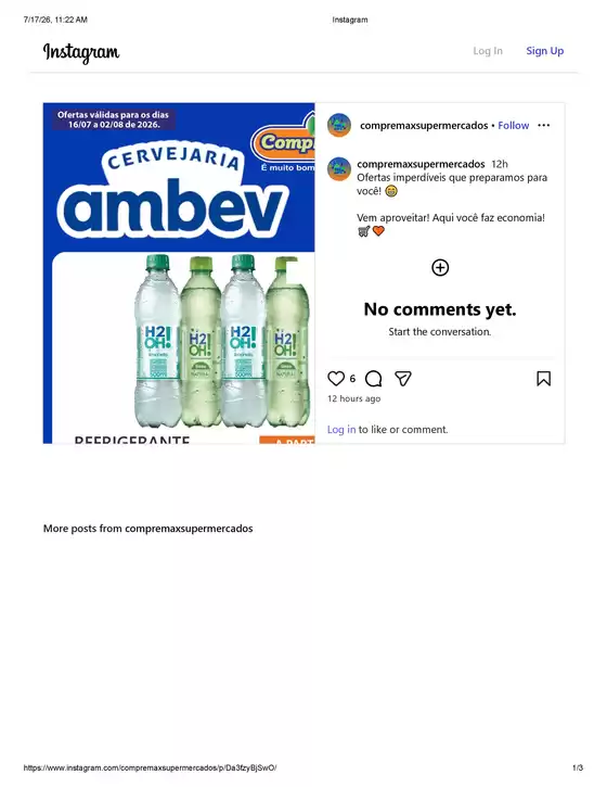 Catálogo CompreMax | Cervejaria Ambev | 2026-07-17T00:00:00.000Z - 2026-08-02T00:00:00.000Z