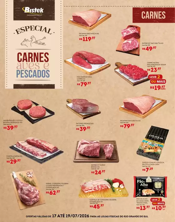 Catálogo Bistek Supermercados | Ampla seleção de ofertas | 2026-07-17T00:00:00.000Z - 2026-07-19T00:00:00.000Z