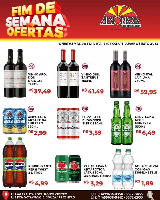 Catálogo Alvorada Supermercados | Encarte Alvorada Supermercados | 2026-07-17T00:00:00.000Z - 2026-07-19T00:00:00.000Z