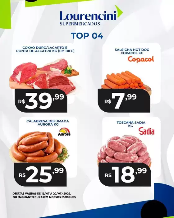Catálogo Lourencini Supermercados | Melhores ofertas para todos os clientes | 2026-07-16T00:00:00.000Z - 2026-07-20T00:00:00.000Z