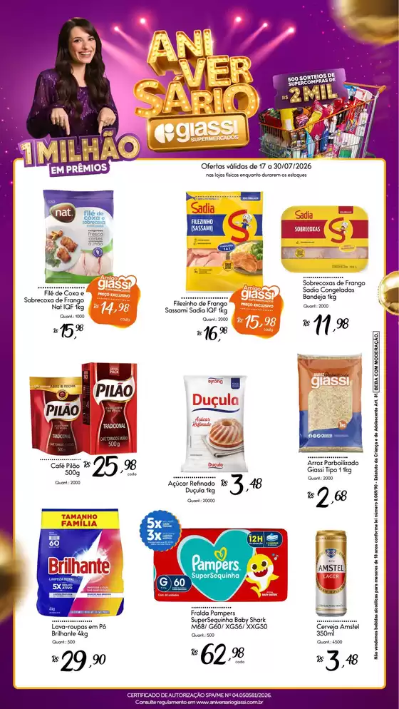 Catálogo Giassi Supermercados | Ampla seleção de ofertas | 2026-07-17T00:00:00.000Z - 2026-07-30T00:00:00.000Z