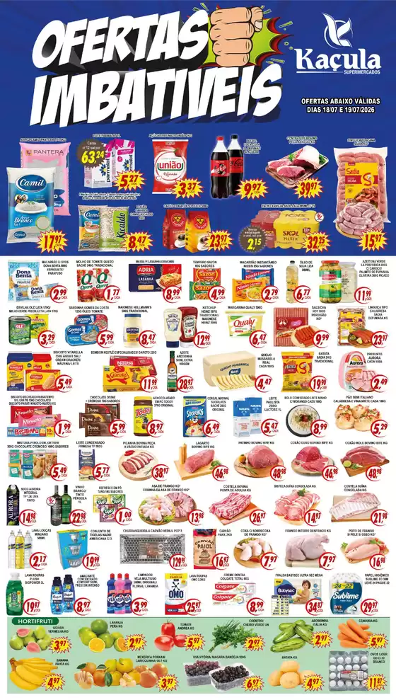 Catálogo Kaçula Supermercados | Loja1 | 2026-07-18T00:00:00.000Z - 2026-07-19T00:00:00.000Z
