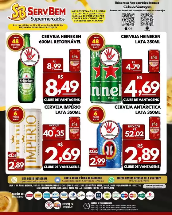 Catálogo ServBem | Ofertas exclusivas e pechinchas | 2026-07-17T00:00:00.000Z - 2026-07-19T00:00:00.000Z