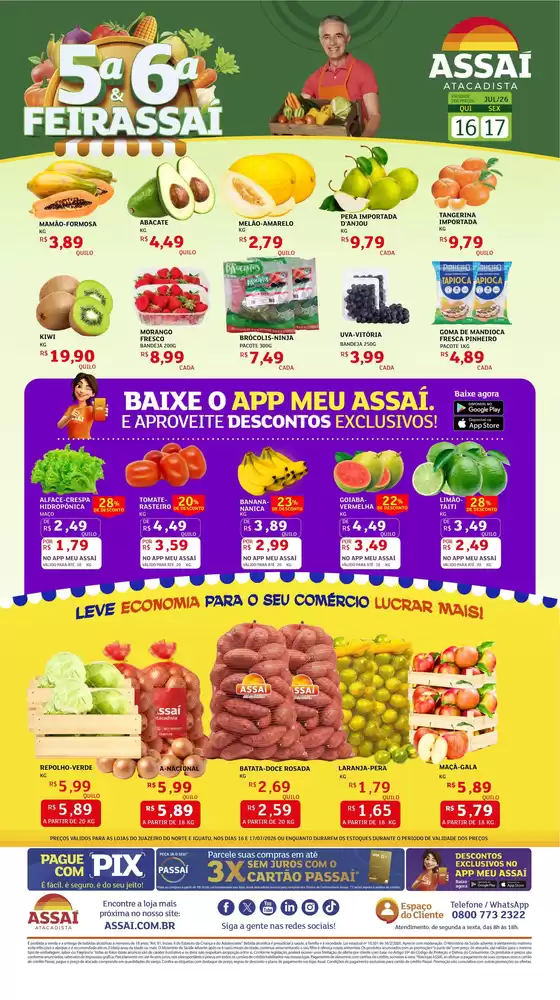 Catálogo Assaí Atacadista | Encarte Assaí Atacadista 49100-89 | 2026-07-17T00:00:00.000Z - 2026-07-17T00:00:00.000Z