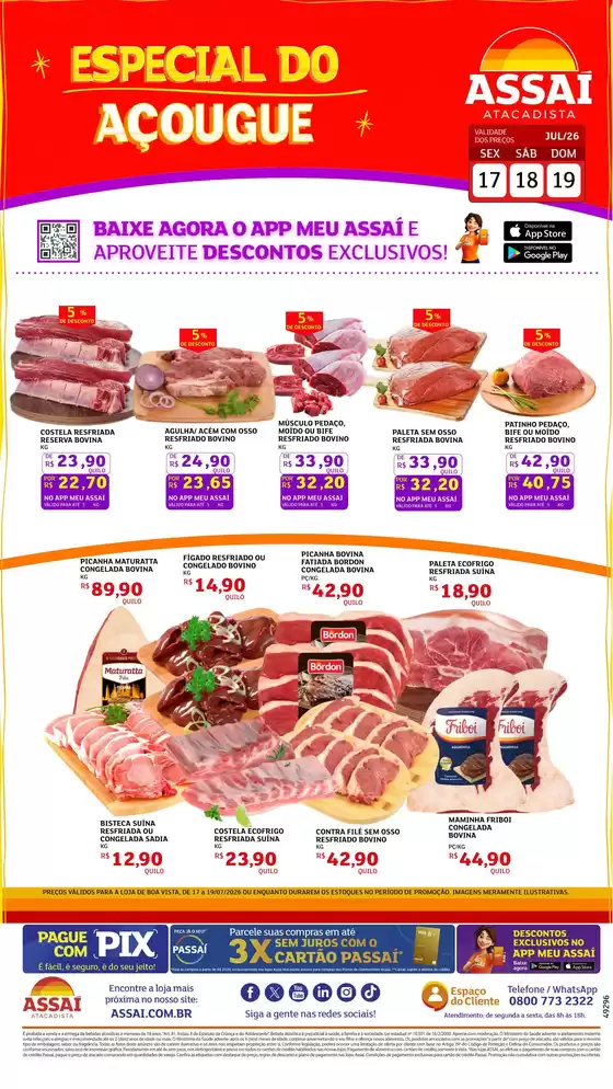 Catálogo Assaí Atacadista | Encarte Assaí Atacadista 49296-73 | 2026-07-17T00:00:00.000Z - 2026-07-19T00:00:00.000Z