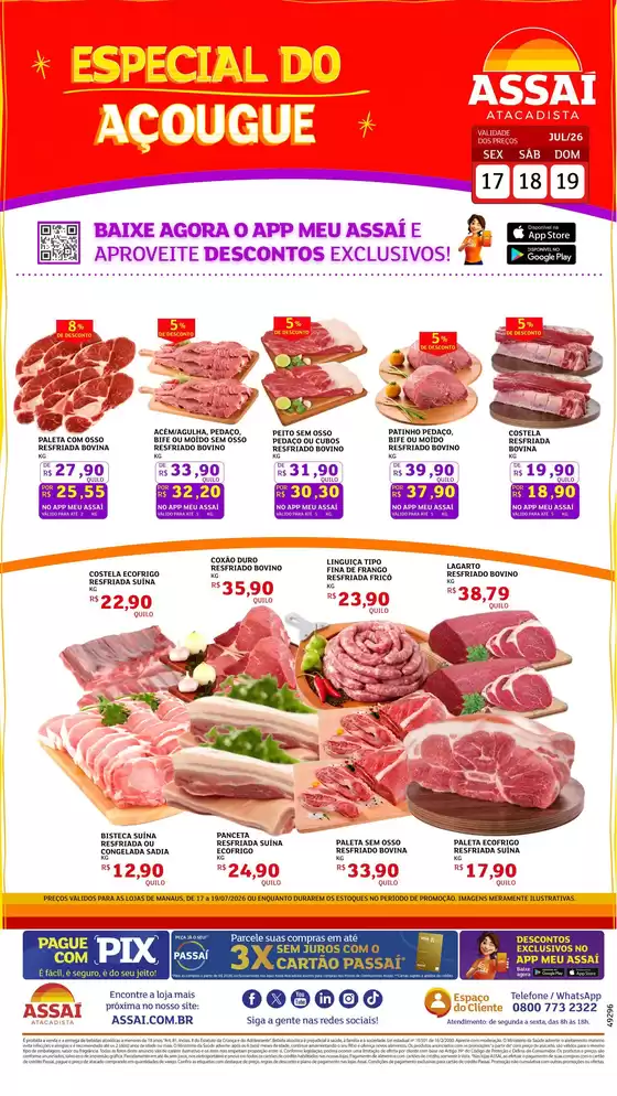 Catálogo Assaí Atacadista | Encarte Assaí Atacadista 49296-74 | 2026-07-17T00:00:00.000Z - 2026-07-19T00:00:00.000Z