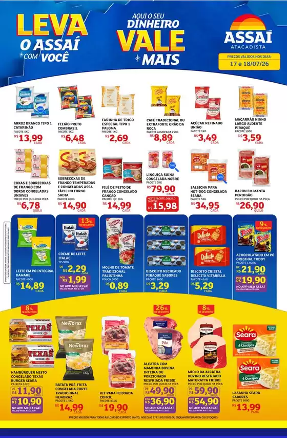 Catálogo Assaí Atacadista em Betim | Encarte Assaí Atacadista 168203-541 | 2026-07-17T00:00:00.000Z - 2026-07-18T00:00:00.000Z