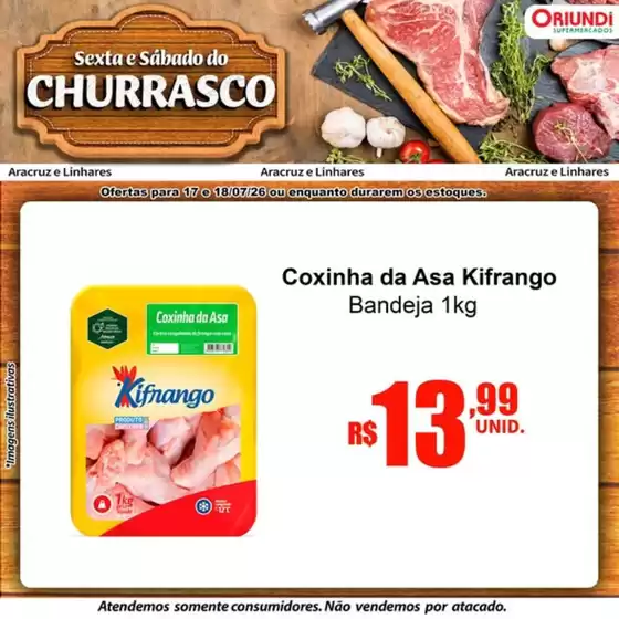 Catálogo Oriundi | Churrasco | 2026-07-17T00:00:00.000Z - 2026-07-18T00:00:00.000Z