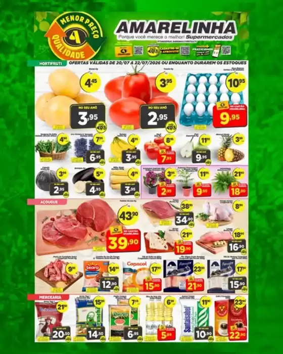 Catálogo Amarelinha Supermercados | Menor Preço A Qualidade | 2026-07-20T00:00:00.000Z - 2026-07-22T00:00:00.000Z