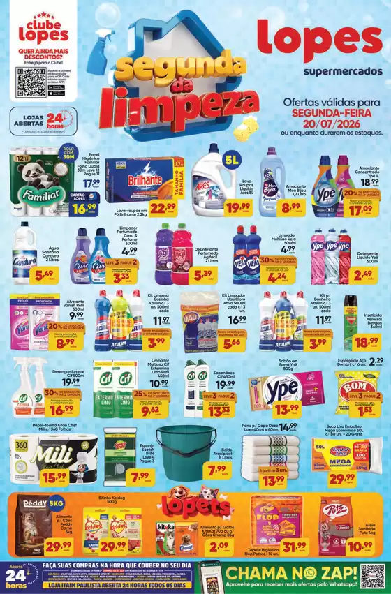 Catálogo Lopes Supermercados | SEGUNDA DA LIMPEZA - | 2026-07-20T00:00:00.000Z - 2026-07-20T00:00:00.000Z