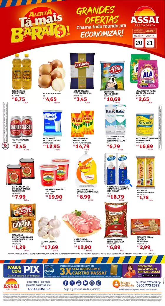 Catálogo Assaí Atacadista | Encarte Assaí Atacadista 47585-74 | 2026-07-20T00:00:00.000Z - 2026-07-24T00:00:00.000Z