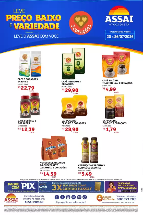 Catálogo Assaí Atacadista em Lajeado-Tocantins | Encarte Assaí Atacadista 49366 | 2026-07-20T00:00:00.000Z - 2026-07-26T00:00:00.000Z