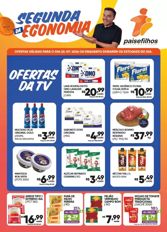 Catálogo Pais e Filhos Supermercados | Encarte Pais e Filhos Supermercados | 2026-07-20T00:00:00.000Z - 2026-07-20T00:00:00.000Z