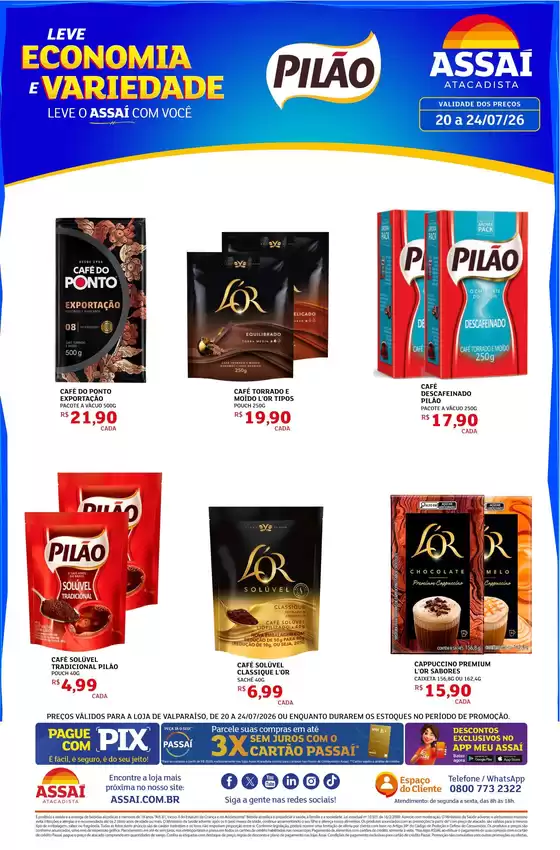 Catálogo Assaí Atacadista | Encarte Assaí Atacadista 49379-328 | 2026-07-20T00:00:00.000Z - 2026-07-24T00:00:00.000Z