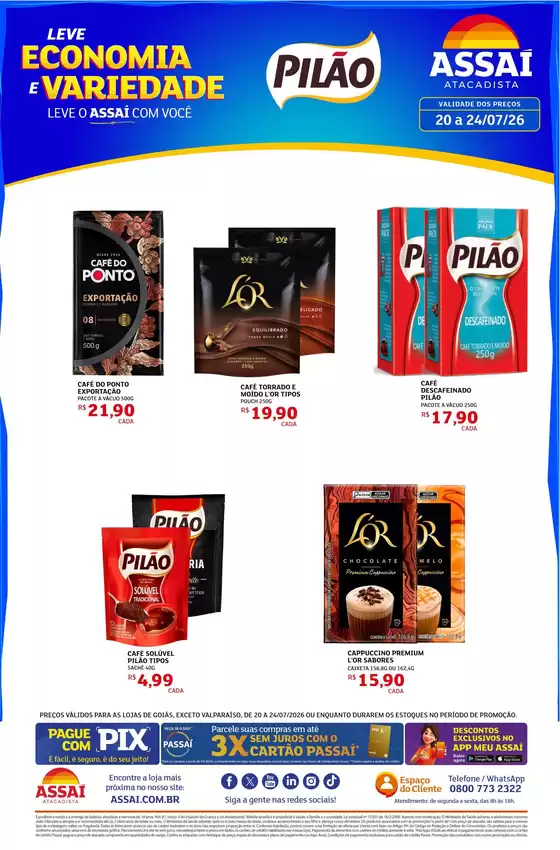 Catálogo Assaí Atacadista | Encarte Assaí Atacadista 49379-822 | 2026-07-20T00:00:00.000Z - 2026-07-24T00:00:00.000Z