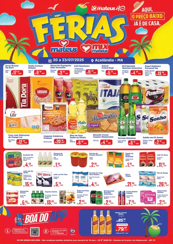 Catálogo Supermercados Mateus | Ferias | 2026-07-19T00:00:00.000Z - 2026-07-23T00:00:00.000Z